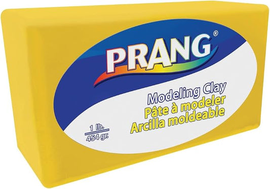 Prang Modeling Clay, Yellow, 1 lb. Block | Pliable, Non-Hardening, Non-Staining, Easy Clean-Up, Perfect for Preschool and Elementary Aged Children