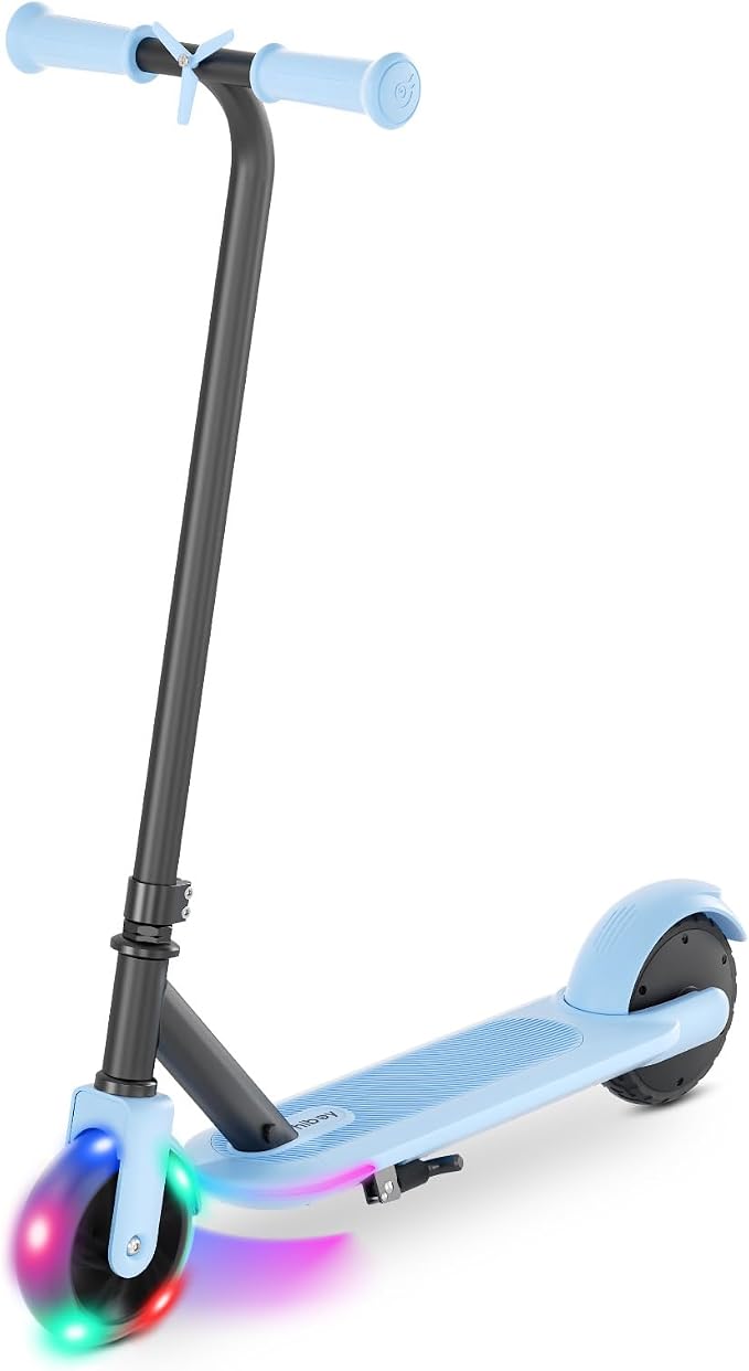 Hiboy ES1 Electric Scooter for Kids Ages 4-10, LED Light-Up Wheels & Side Lights, 5MPH Safe Speed, Easy Control, Safety Kids Scooter, UL Certificate