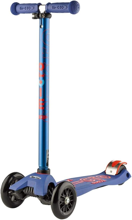 Micro Kickboard | Maxi Scooter for Ages 5-12 | Children up to 110 lbs | 3 Wheel Lean-to-Steer Design | Adjustable T Bar | Smooth Ride PU Wheels | Swiss Design