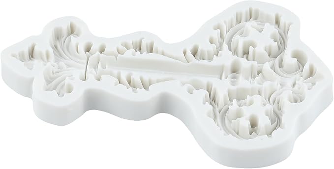 Baroque Scroll Relief Lace Silicone Mold Vintage Curlicues Flower Lace Filigree Polymer Clay Molds for DIY Crafts Epoxy Resin Casting Air Dry Polymer Clay Plaster Jewelry Making
