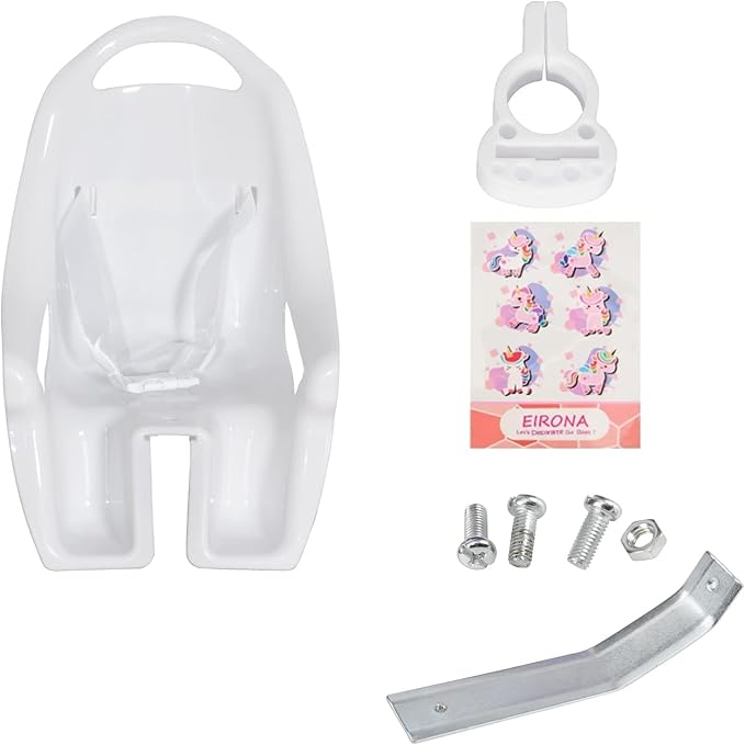 Doll Bike Seat for Girls – Bicycle Doll Chair for 12–20 Inch Kids Bikes, Compatible with American Girl, White