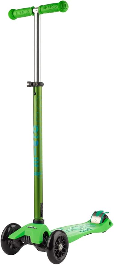 Micro Kickboard | Maxi Scooter for Ages 5-12 | Children up to 110 lbs | 3 Wheel Lean-to-Steer Design | Adjustable T Bar | Smooth Ride PU Wheels | Swiss Design