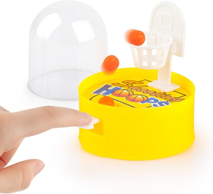 Mini Basketball Games 28pcs Finger Basketball Shooting Games Basketballs Party Favor Toys for Kids 8-12 Desktop Table Toys Hoop Fidget Game Space Birthday Party Decorations Supplies