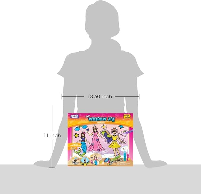 Imagimake Window Art Princess | Unicorn & Mermaid Suncather Kit | 16 Pieces Glass Painting Set | Kids Activities Ages 5-8 | DIY Craft Kit | Birthday Gifts for Girls Ages 5,6,7,8,9,10,12 Years Old