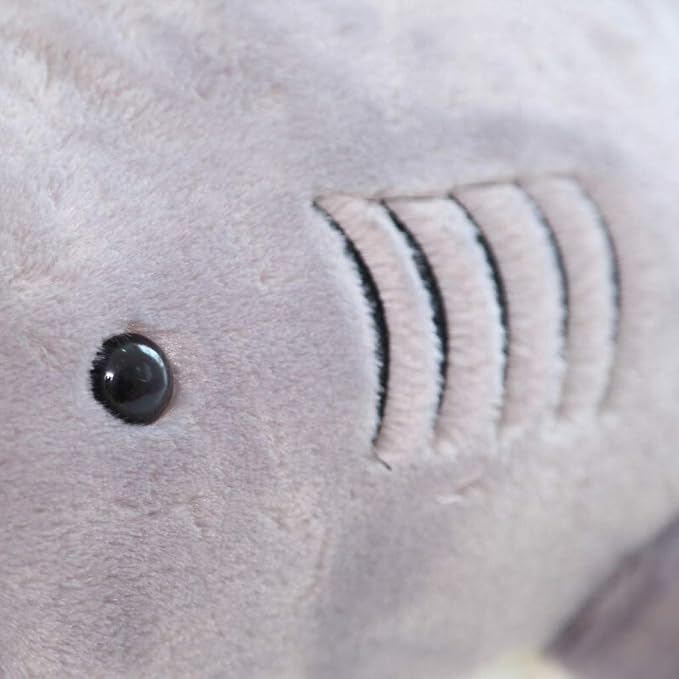 Stuffed Shark Animal Plush Toy 16 Inch Long Great White Animal Stuffed Plushies Super Soft Cute Cuddly Pillow Cushion Stuff Dolls Gift for Children Kids Boys Girls Room Decor Bedtime, 16Inches