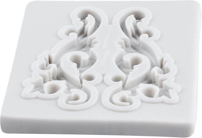 Baroque Scroll Relief Lace Polymer Clay Mold Baroque Silicone Molds for DIY Crafts Epoxy Resin Casting Air Dry Polymer Clay Plaster Jewelry Making
