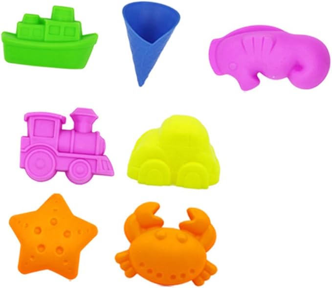 BESPORTBLE 12pcs Beach Sand Plastic Sandbox Playset Educational Creativity Builder for Random Colors for Outdoor Fun and Imaginative Play Random Color