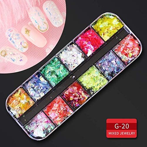 Artdone 9 boxes Nail Rhinestones Glitter Gems Diamonds Studs Crystals Sequins Kit With 1 Tweezers and 3 Pen for Nail Art Supplies Accessories