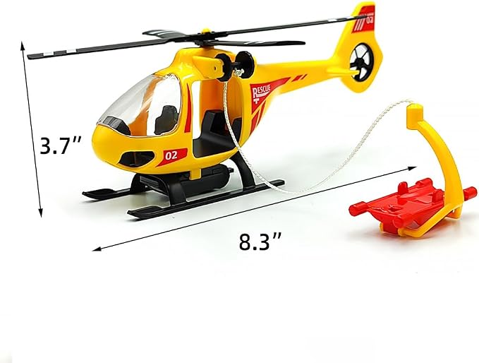Wooden Train Cars Track Accessories Set Plane Toy with Light and Sound for Train Toys for 3-5-7 Boys Girls Years Old(Rescue Helicopter（with Light and Sound）)