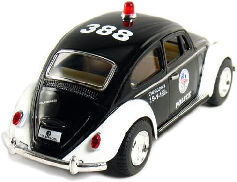 KiNSMART - 1967 Volkswagen Classic Beetle 5 Inch 1:32 Scale Die Cast Metal Model Toy (Police)
