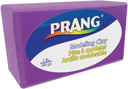 Prang Modeling Clay, Violet, 1 lb. Block | Pliable, Non-Hardening, Non-Staining, Easy Clean-Up, Perfect for Preschool and Elementary Aged Children