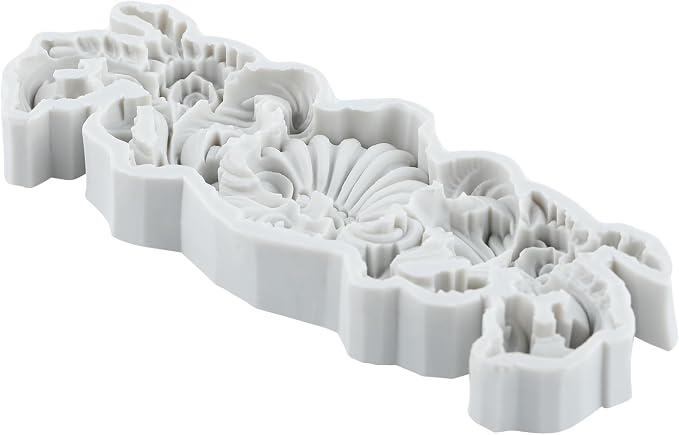 Baroque Polymer Clay Molds Baroque Curlicues Scroll Relief Flower Lace Silicone Mold for DIY Crafts Epoxy Resin Casting Air Dry Polymer Clay Plaster Jewelry Making
