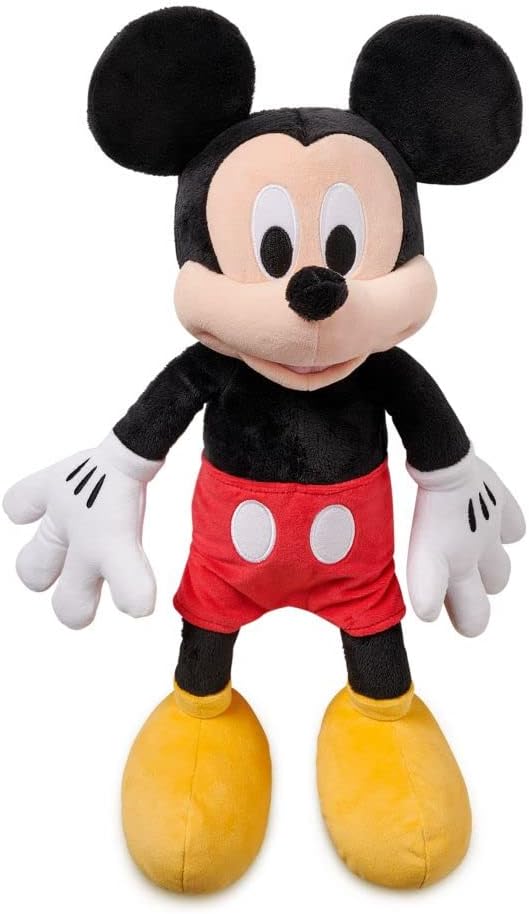 Disney Store Official Mickey Mouse Medium Soft Toy for Kids, Cuddly Character with Fuzzy Texture and Embroidered Details, Soft Tail, Disney Plushy Suitable for All Ages