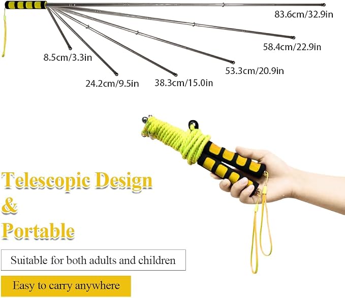 Bubble Wands, Ubitree Stainless Steel Giant Bubble Blower Wands, Telescopic Design Outdoor Bubble Sticks Bubble Maker Toys for Boys Girls Adults Birthday Party Favors Lawn Park Beach Summer Fun