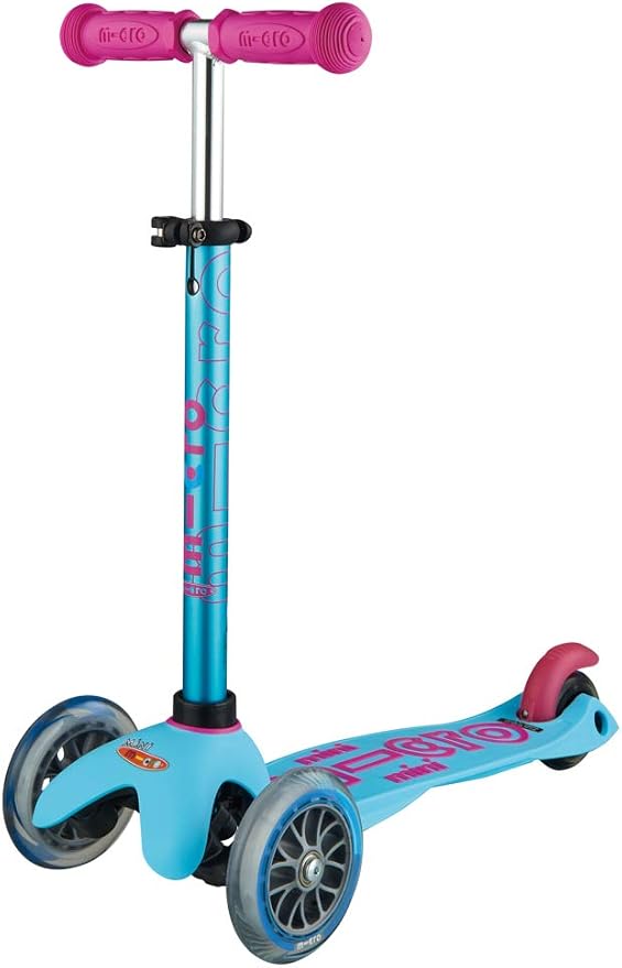 Micro Kickboard | Mini Kids Scooter for Ages 2-5 | Children up to 110 lbs | 3 Wheel Lean-to-Steer Design | Adjustable T Bar | Smooth Ride PU Wheels | Swiss Design