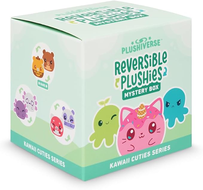 TeeTurtle Kawaii Cuties 3" Reversible Plushie Blind Box Set - Includes 12 Mystery Plushies - Collect The Full Set - Cute Surprise Soft Stuffed Animal