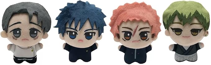 JJK Soft Figure Itadori Yuji Keychain Fushiguro Megumi Pillow, Mini Anime Naoya Zenin Throw Pillow Pendant Charm Decoration Birthday Gifts 5.12''