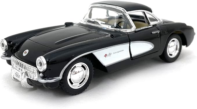 KiNSMART - 1957 Chevy Corvette 1:34 Scale 5" Die Cast Metal Model Classic Car Toy