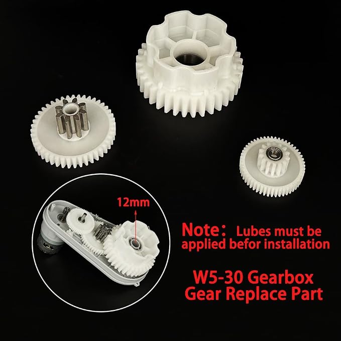 Kids Powered Ride On Car Remote Control Stroller Gear Replacement W5-30 Gear Set for Kids Electric Car W5-30 Gearbox Gear Replacement Parts (W5-30 Gear Set)