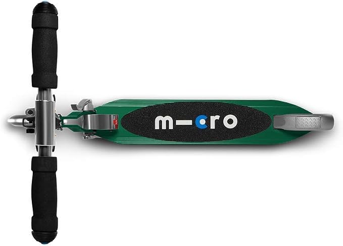 Micro Kickboard | Sprite Foldable LED Scooter for Ages 6+ | Children up to 220 lbs | 2 Wheel | Travel Ready | Adjustable T Bar | Smooth Ride, Motion Activated PU LED Wheels | Swiss Design