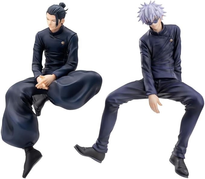 QAHEART 2pcs JJK Figure Geto Suguru Figure, Anime Figurine Model Gojos Statue Cake Topper Decoration Handmade Collectible Desktop Decor Gifts for Fans