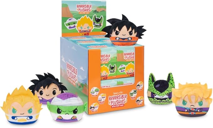 TeeTurtle Dragon Ball Z 3" Reversible Plush Mystery Box - Set of 12 Boxes - Officially Licensed Cute Kawaii Anime Soft Stuffed Animal