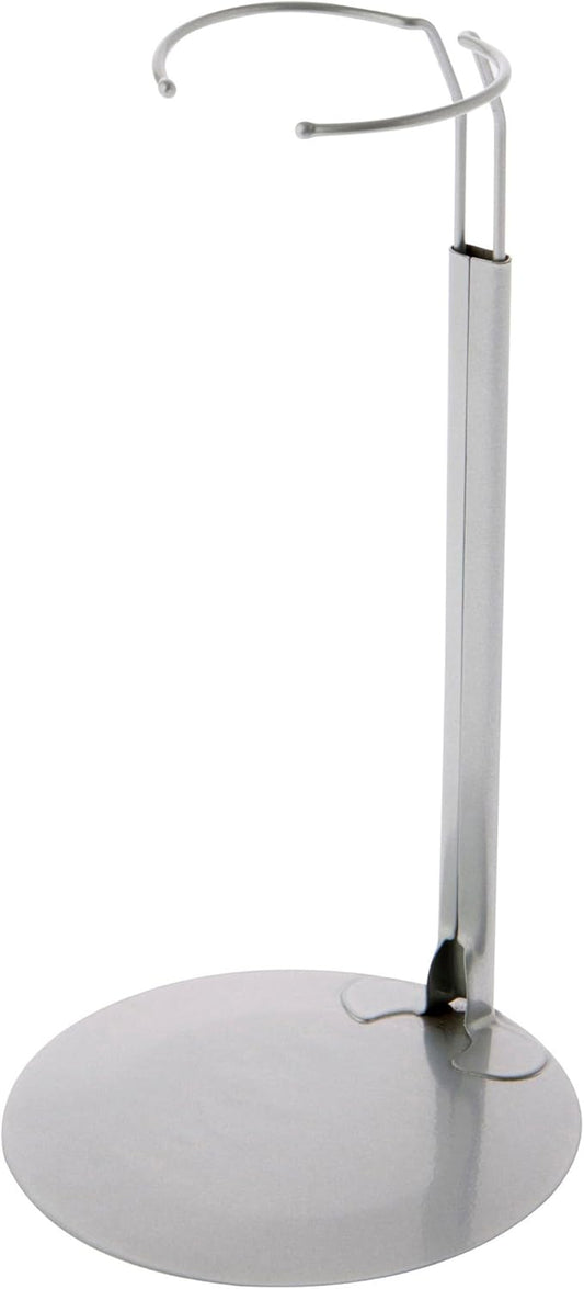 Plymor DSP-90S Silver Adjustable Doll Stand, fits 15, 16, 17, 18, 19, 20, and 21 inch Dolls, Waist is 3" - 4" wide, 8" - 11" around