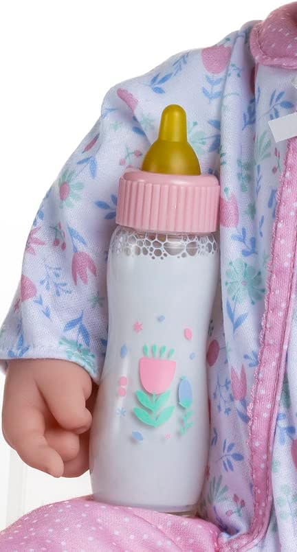 La Baby Caucasian 20-inch Small Soft Body Baby Doll | JC Toys - La Baby | Washable |Removable Pink Floral Outfit w/ Hat, Pacifier & Magic Bottle | For Children 12 Months +