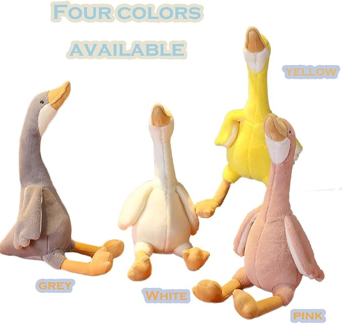23.6" Goose Plush White Swan Stuffed Animal Toy Duck Plush Toy,Gifts for Kids