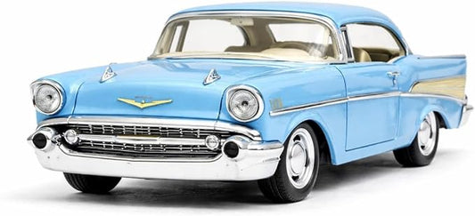 KiNSMART 1957 Chevy Bel Air Coupe 1:40 Scale 5" Die Cast Metal Classic Toy Car (Blue)