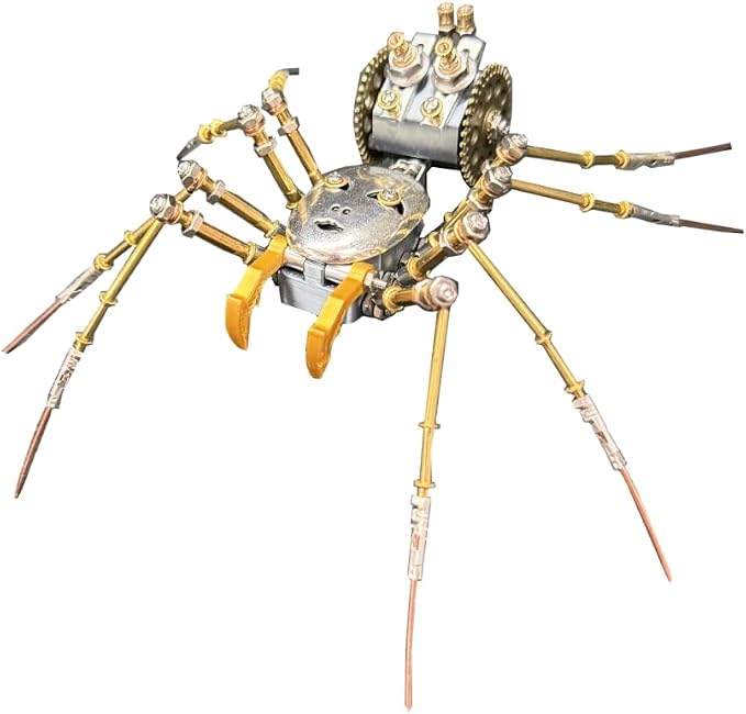 3D Metal Insect Puzzle for Adults, 186PCS Human-Face Hunting Mechanical Spider Model Kit, DIY Assembly Metal Puzzle Decoration Gift for Birthday Christmas