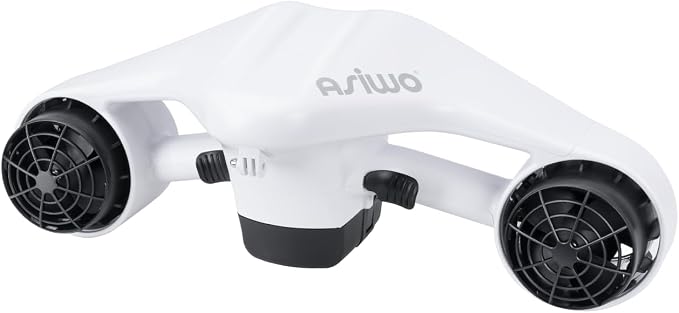 Asiwo Underwater Scooter, Sea Scooter Dual Motors with Action Camera Mount for Kids/Adults, Water Scooter 40M Waterproof for Scuba Diving Snorkeling Pool Sea Adventures