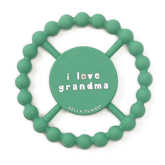 Baby Teether by Bella Tunno, Silicone Teethers for Babies 3-6 Months, 6-12 Months, Baby Toys, Pacifier, Teething Relief, Boys, Girls, I Love Grandma