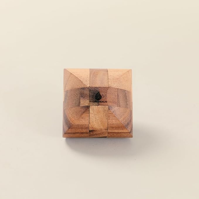 Ascher: 3D Wooden Puzzle Brain Teaser for Adults – Handcrafted Interlocking Logic Game – Unique STEM Gift & Desk Decor – Challenging Mental Puzzle by SiamMandalay