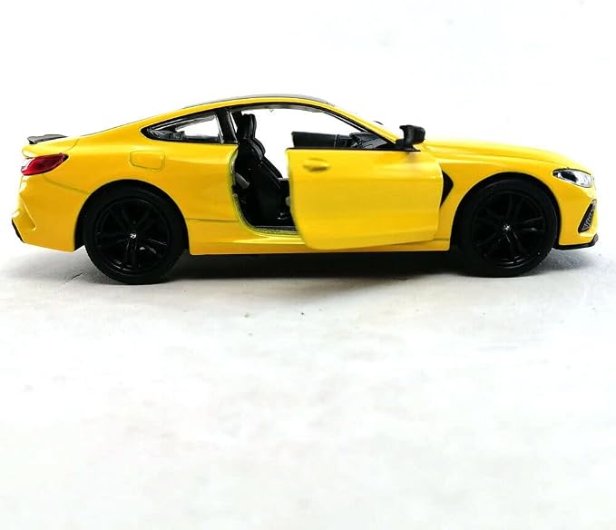 KiNSMART BMW M8 Competition 1:36 Scale 5" Die Cast Metal Model Toy Super Car w/Pullback Action (Yellow)