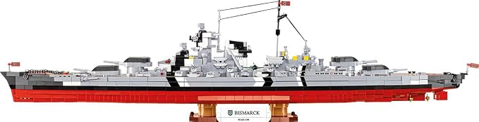COBI Historical Collection WWII Battleship Bismarck, 3204 Pieces