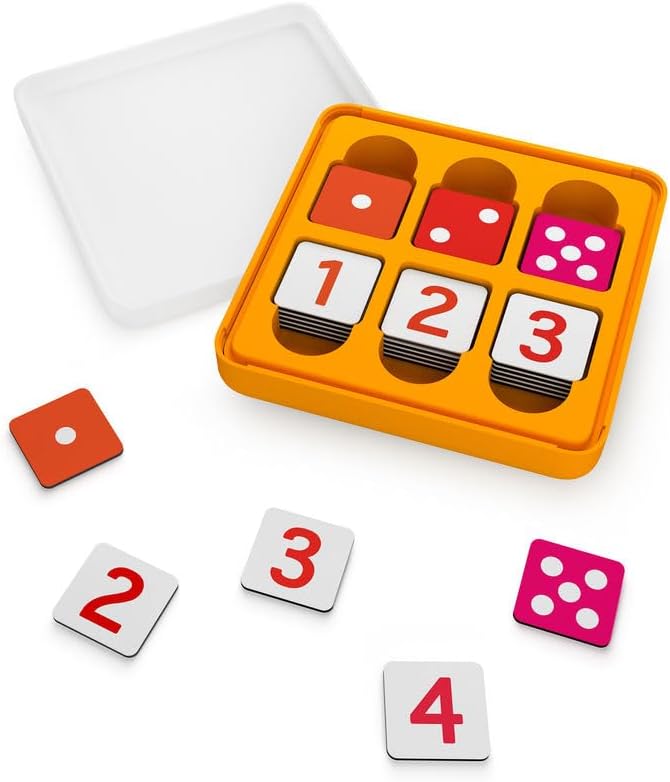 Osmo-Genius Numbers for iPad & Fire Tablet - Ages 6-10 - Math Equations (Counting,Addition,Subtraction & Multiplication) Educational Learning Games - STEM Toy-Boy & Girl (Osmo Base Required)