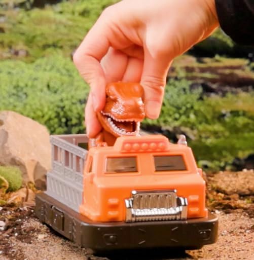 Terra by Battat – Remote Control Bumper Cars Set of 2 – Dinosaur Duel Rivals – Ejecting RC Cars with 2 – Player Battle & 1 – Player Auto Mode – Exciting Racing Action Toy for Toddlers & 3+ Years