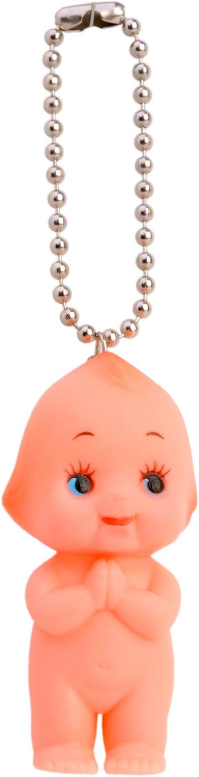 Wish Pray QP Cupie Baby Doll Ball Key Chain Pendant Necklace Cupid Charm Key-Ring