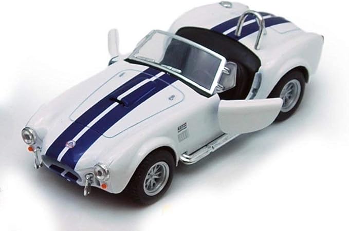 KiNSMART - 1965 Shelby Cobra 427 S/C 1:32 Scale 5" Die Cast Metal Model Classic Toy Car (White)