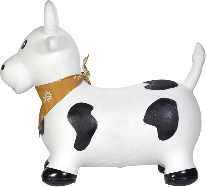 Kindsgut Bouncy Animal Hopper – Inflatable Bouncing Ride-On Toy for Kids & Toddlers Age 2+, Designed in Germany, Indoor & Outdoor, Cow