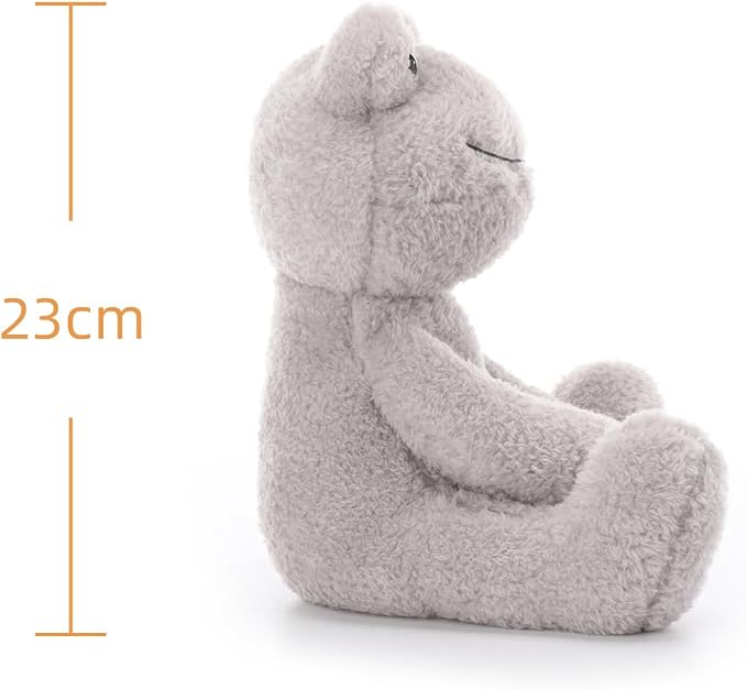 Apricot Lamb Grey Velvet Frog Stuffed Animals for Kids, Soft Cute Plush Toys for Baby Girl and Boy, 9 Inches