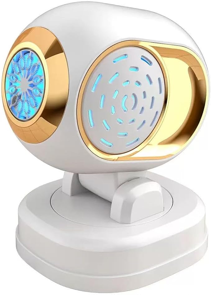 KYWYOYOU White Stage Bubble Machine for Wedding Parties, Rechargeable Maker | Automatic rotating blower with adjustable head for kids, toddlers & outdoor play. Includes 10 professional solution refills.
