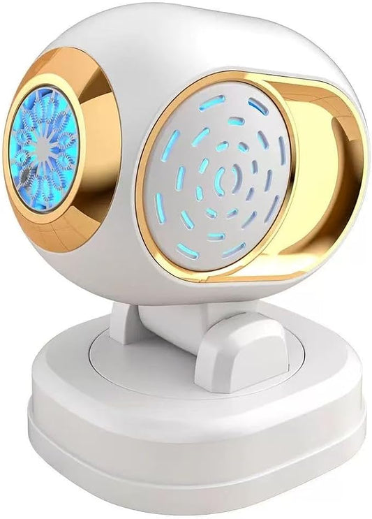 KYWYOYOU White Stage Bubble Machine for Wedding Parties, Rechargeable Maker | Automatic rotating blower with adjustable head for kids, toddlers & outdoor play. Includes 10 professional solution refills.