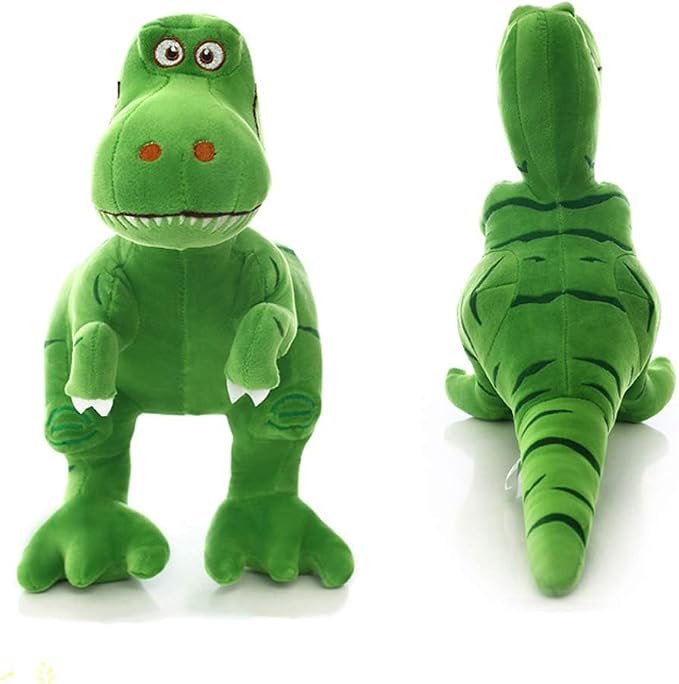 Stuffed Dinosaur Animal Plush Toy 14 Inches Green T-Rex Tyrannosaurus Animal Stuffed Plushies Super Soft Cute Cuddly Pillow Cushion Rex Stuff Dolls Gifts for Children Kids Boys Girls, 14Inches