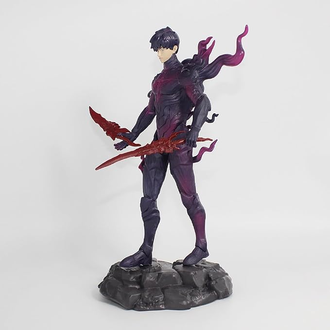 Sung Jin Woo Figure Hunting Form Anime Action Figures Standing Pose 8.46" Desktop Figurine Anime Sung Jin Woo Statue Collections