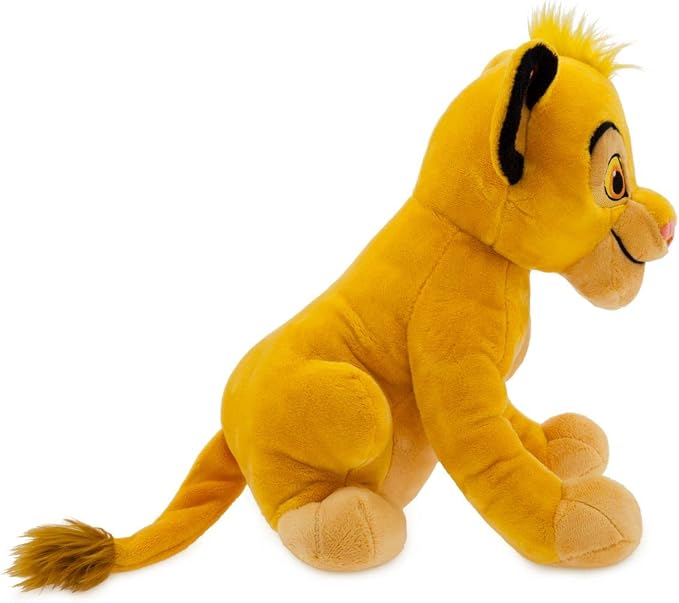 Disney Store Official Simba Medium Soft Toy for Kids, Cuddly Character with Fuzzy Texture and Embroidered Details, Furry Mane and Tail Tuft, Disney Plushy Suitable for All Ages