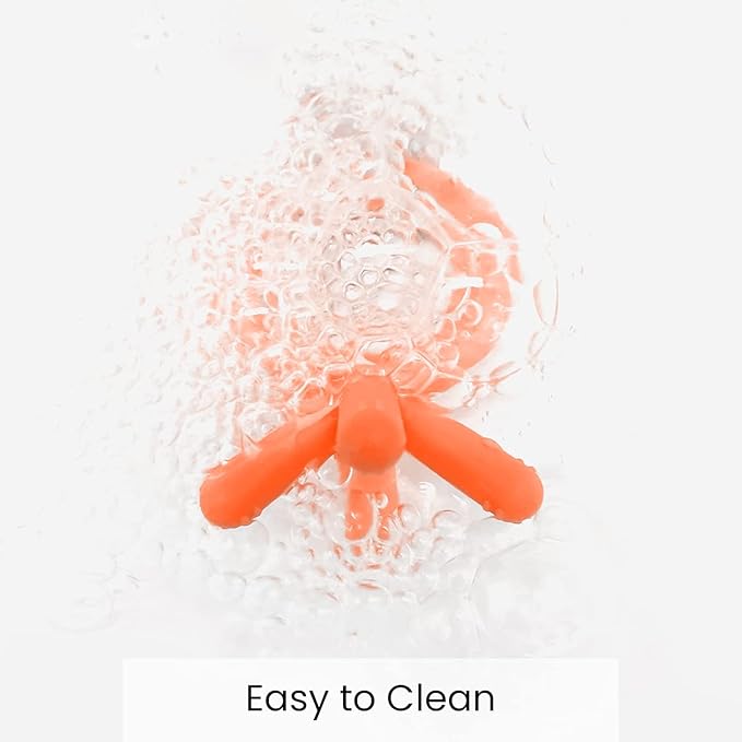 Comotomo Silicone Baby Teether, Orange (Pack of 2)