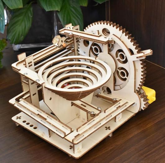 3D Puzzle Marble Run for Adults Wooden Engineering Puzzle Kit Wood Mechanical Puzzles DIY Mode Kits for Adult Age 14+ Years Old