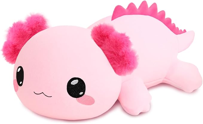 TOYSYM Weighted Stuffed Animals, Axolotl Stuffed Animal with Weighted Beads, Cute Plush Toy Pillow Gifts for Adults Kids Boys Girls